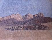 Ippolito Caffi Simoon in the Desert oil on canvas